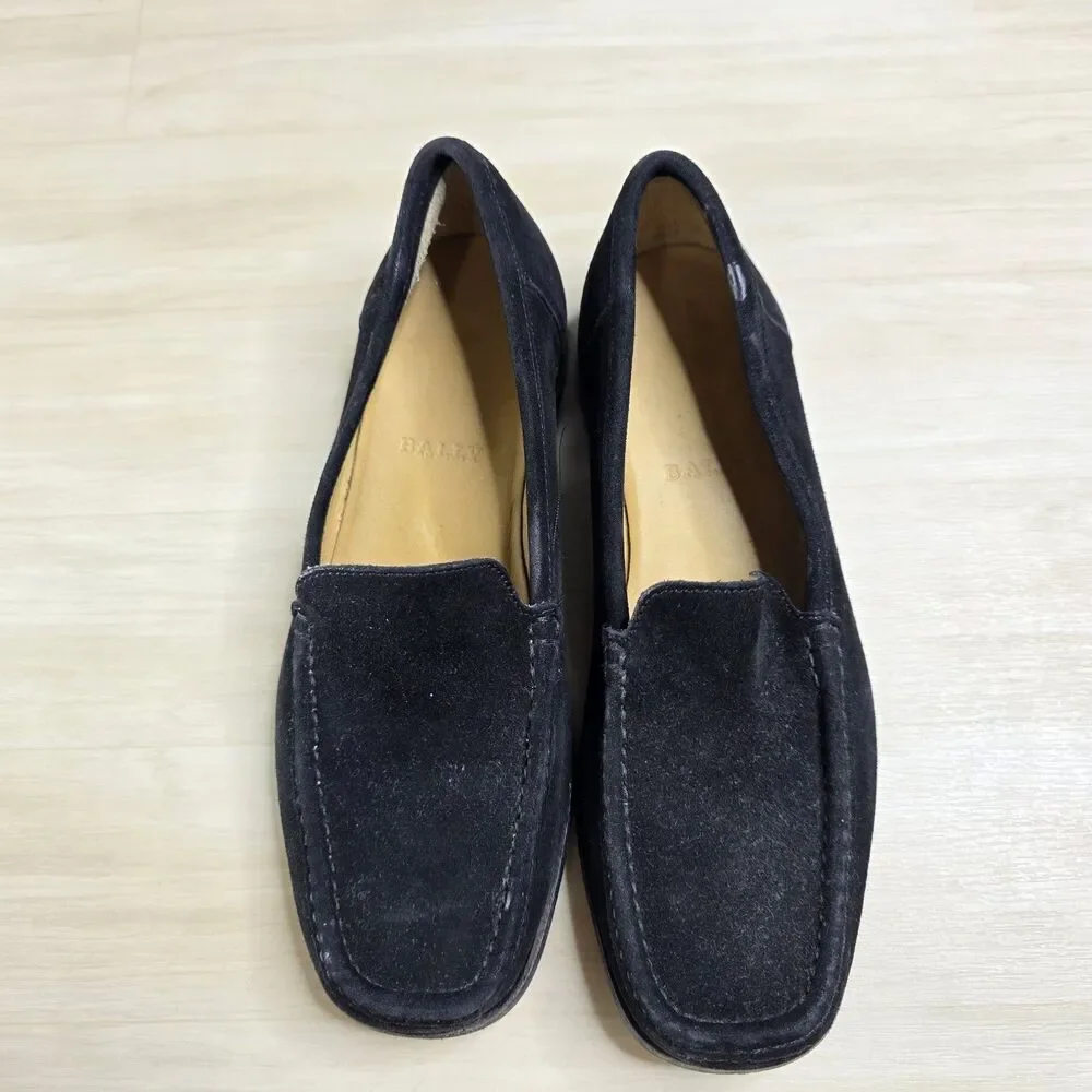 Bally Black Suede Slip On‎ Loafers Women's Size 5.5